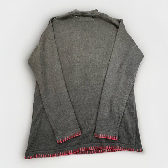 Victoria Jones Woman Black Snowman Holiday Christmas Sweater Medium - Picture 2 of 10